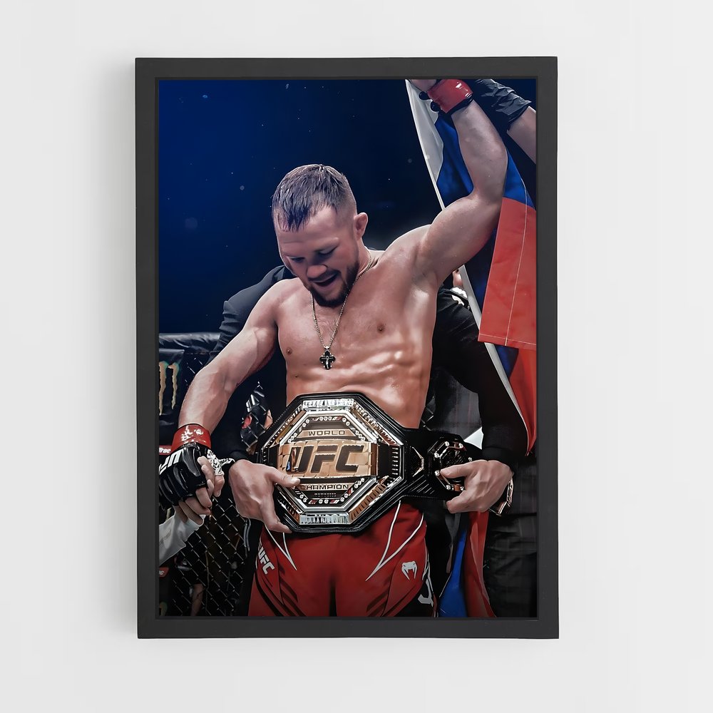 Poster Le Champion des Anneaux – affiche MMA (vue 2)